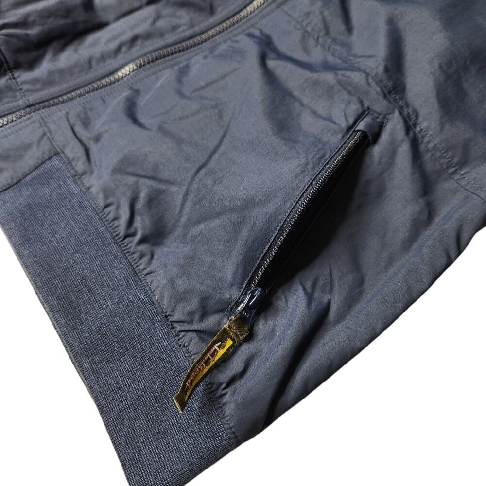 LL Bean Fleece Lined Nylon Jacket Mens Medium Blue Full Zip Size M - Picture 6 of 7